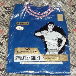 New 60s Brent Green Crewneck Short Sleeve Sweater Shirt Vintage 1960s 1950s 60s